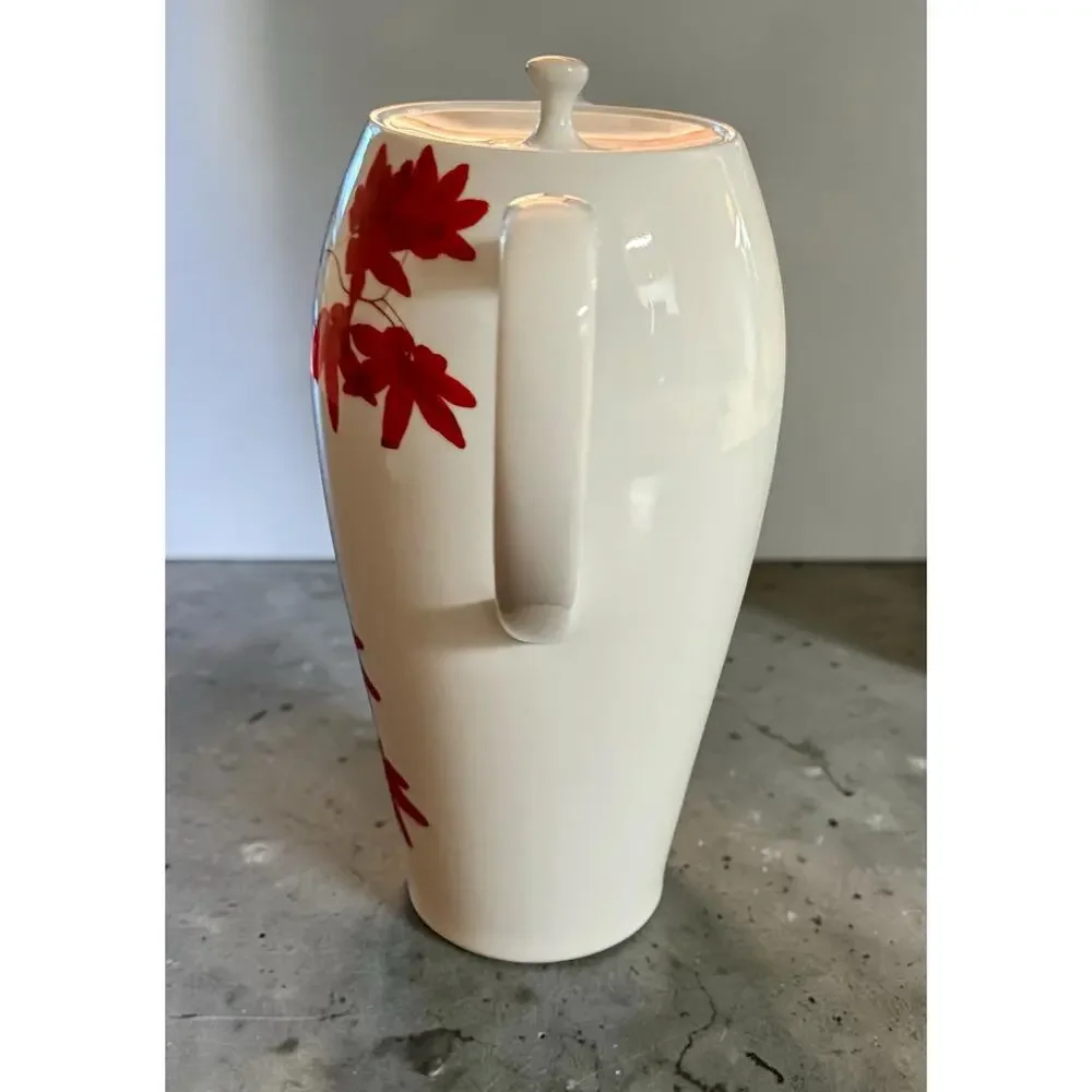 Mikasa PURE RED Porcelain Coffee Pot Server SL 134 - Retired